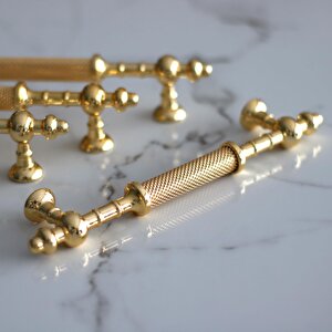 Ladin Altın Gold Metal Kulp 224 Mm-22.4 Cm Mobilya Çekmece Mutfak Dolabı Dolap Kapak Kulpları Kulbu