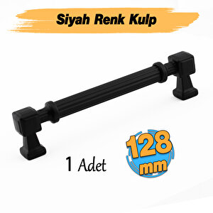 Talas Siyah Çizgili Metal Lüks Kulp 128 mm 12.8 cm Mobilya Mutfak Çekmece Dolabı Dolap Kulpları Kulb