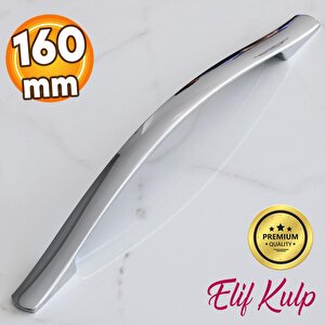 Elif Krom Metal Kulp 160 Mm-16 Cm Mobilya Çekmece Mutfak Dolabı Dolap Kapak Kulpları Kulbu Kulpu