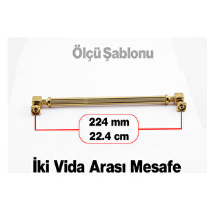 Talas Altın Çizgi Metal Kulp 224 Mm 22.4 Cm Mobilya Çekmece Mutfak Dolabı Dolap Kapak Kulpları Kulbu