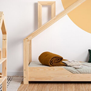 Çatılı Montessori Yatak 90x190 Ahşap Çocuk Ve Genç Karyola