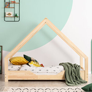 Çatılı Montessori Yatak 90x190 Ahşap Çocuk Ve Genç Karyola