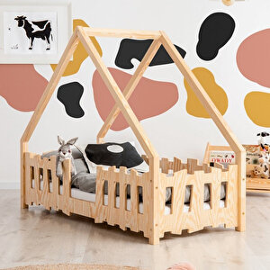 Montessori Yatak Bebek Yatak Korumalıklı Karyola Star 90x190 cm