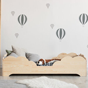 Montessori Yatak Ahşap Karyola Bebek Beşik Rainbow 90x190 cm