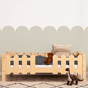 Montessori Yatak Ahşap Çocuk Karyola Leaf 90x190 cm
