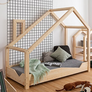 Montessori Bebek Ve Çocuk Karyolası Unisex Ahşap Yatak 90x190 cm