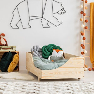 Markaawm Unisex Montessori Karyola Çocuk Yatak Ahşap Beşik 90x190 cm
