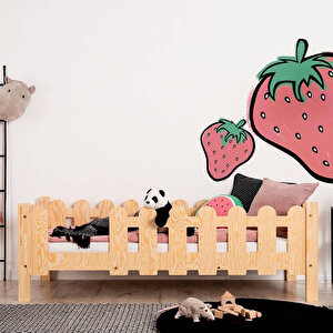 Montessori Yatak Çocuk Ve Bebek Karyola Doğal Çam Violet 90x190 cm