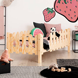 Montessori Yatak Çocuk Ve Bebek Karyola Doğal Çam Violet 90x190 cm
