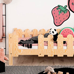 Montessori Yatak Çocuk Ve Bebek Karyola Doğal Çam Violet 90x190 cm
