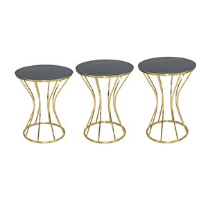 Brc Zigon 12744 Kum Saat Düz Si̇yah Desen Metal Çelik Gold Renk Kaplama El Yapım