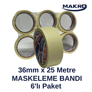 Maskeleme Bandı 36mm X 25mt 6'lı Paket
