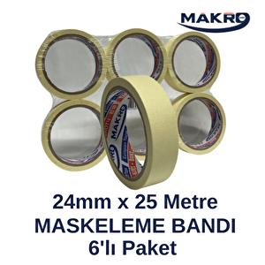 Maskeleme Bandı 24mm X 25mt 6'lı Paket