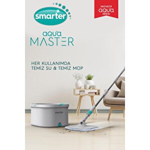 Smarter Aqua Master + Üçgen Aparat Temi̇z & Ki̇rli̇ Suyu Ayirma Özelli̇ği̇ Otomati̇k Temi̇zli̇k Seti̇ Mop Paspas Cam Ve Köşe İçi̇n