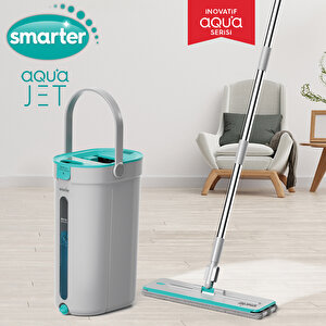 Aqua Jet Temi̇z & Ki̇rli̇ Suyu Ayirma Özelli̇ği̇ Tablet Mop Temi̇zli̇k Seti̇ Paspas