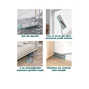 Smarter Aqua Jet Temi̇z & Ki̇rli̇ Suyu Ayirma Özelli̇ği̇ Tablet Mop Temi̇zli̇k Seti̇ Paspas