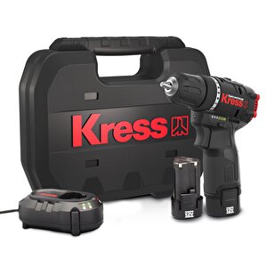 Kress Kua24 12volt/2.0ah Li-ion Çift Akülü Kömürsüz Profesyonel Şarjlı Matkap