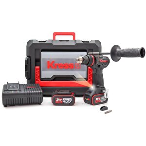 Kress Kuc35 20volt/4.0ah Li-ion Çift Akülü Kömürsüz Profesyonel Şarjlı Darbeli Matkap