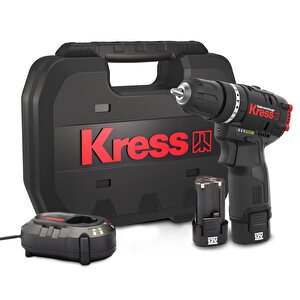 Kress Kuc12 12volt/2.0ah Li-ion Çift Akülü Kömürsüz Profesyonel Şarjlı Darbeli Matkap