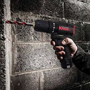Kress Kuc12 12volt/2.0ah Li-ion Çift Akülü Kömürsüz Profesyonel Şarjlı Darbeli Matkap
