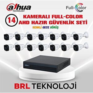 14 Kameralı Renkli Gece Görüşlü Full Hd Güvenlik Kamera Seti