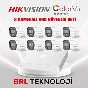 Hikvision 8 Kameralı Renkli Ahd Güvenlik Kamera Seti