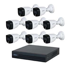 8 Kameralı Renkli Gece Görüşlü Full Hd Güvenlik Kamera Seti