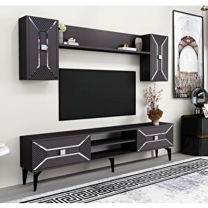 Yumedi Tv Ünitesi Takımı Antrasit-gümüş Antrasit Gümüş