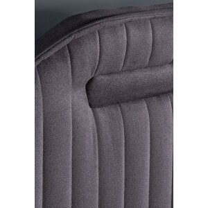 Royal Lux Sandıklı Baza Başlık Paket Yaylı Pedli Yatak Seti Antrasit