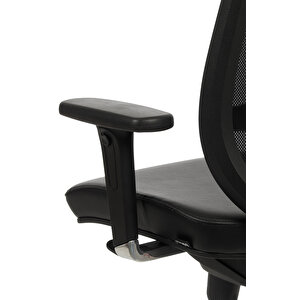Bürosit Rhyme Alüminyum Ayarlı Kolçaklı Çalışma Koltuğu (suni Deri)