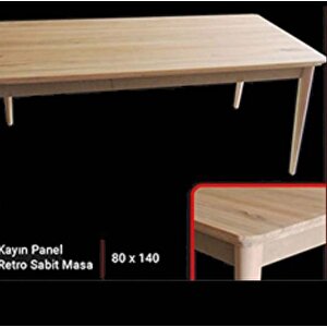 Masa 12883 Klasik Torna Retro Kayın Ayak Ham Natüre Kaplama Açılır Tabla El Yapım
