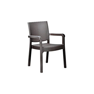 Troya Rattan Koltuk Kahverengi Rattan Efektli Sandalye 6 Adet Sandalye Ht06