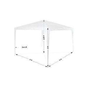 Çardak Bahçe Çardağı Gölgelik Tente 3*3 Metre Gazebo Parti Çadırı Pc02