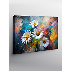 Kanvas Tablo Beyaz Papatyalar 100x140 cm