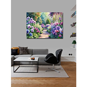 Kanvas Tablo Çiçekler Ve Ağaçlar 100x140 cm