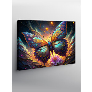 Kanvas Tablo Renkli Kelebek 100x140 cm