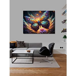 Kanvas Tablo Renkli Kelebek 100x140 cm
