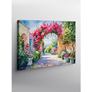 Kanvas Tablo Çiçekli Yol 100x140 cm