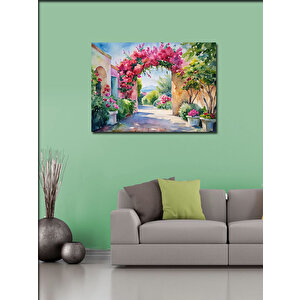 Kanvas Tablo Çiçekli Yol 100x140 cm