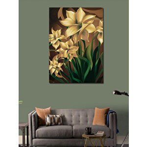 Kanvas Tablo Beyaz Çiçekler 70x100 cm
