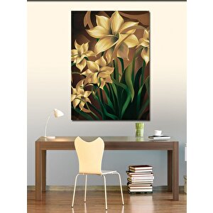 Kanvas Tablo Beyaz Çiçekler 70x100 cm