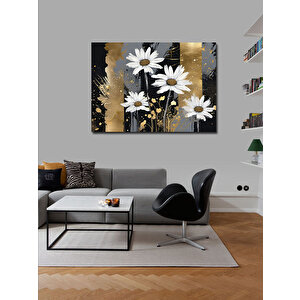 Kanvas Tablo Beyaz Papatyalar 100x140 cm