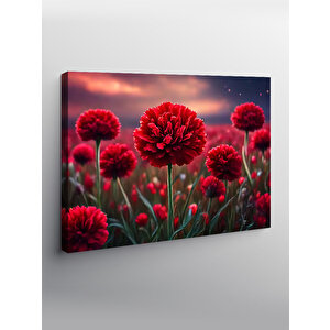 Kanvas Tablo Kırmızı Çiçekler 70x100 cm
