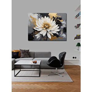 Kanvas Tablo Beyaz Çiçek 100x140 cm