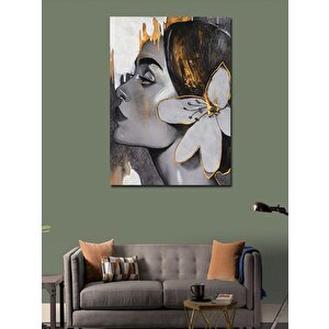 Kanvas Tablo Kadın Ve Çiçek 70x100 cm