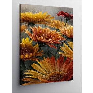 Kanvas Tablo Sarı Çiçekler 100x140 cm