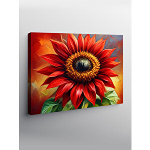 Kanvas Tablo Kırmızı Çiçek 70x100 cm