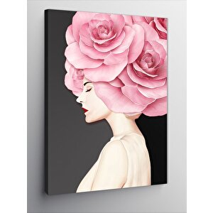Kanvas Tablo Çiçek Saçlı Kadın 70x100 cm
