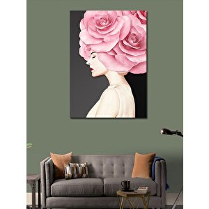 Kanvas Tablo Çiçek Saçlı Kadın 70x100 cm