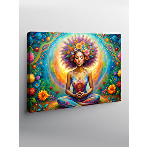 Kanvas Tablo Çiçekler İçindeki Kadın 70x100 cm